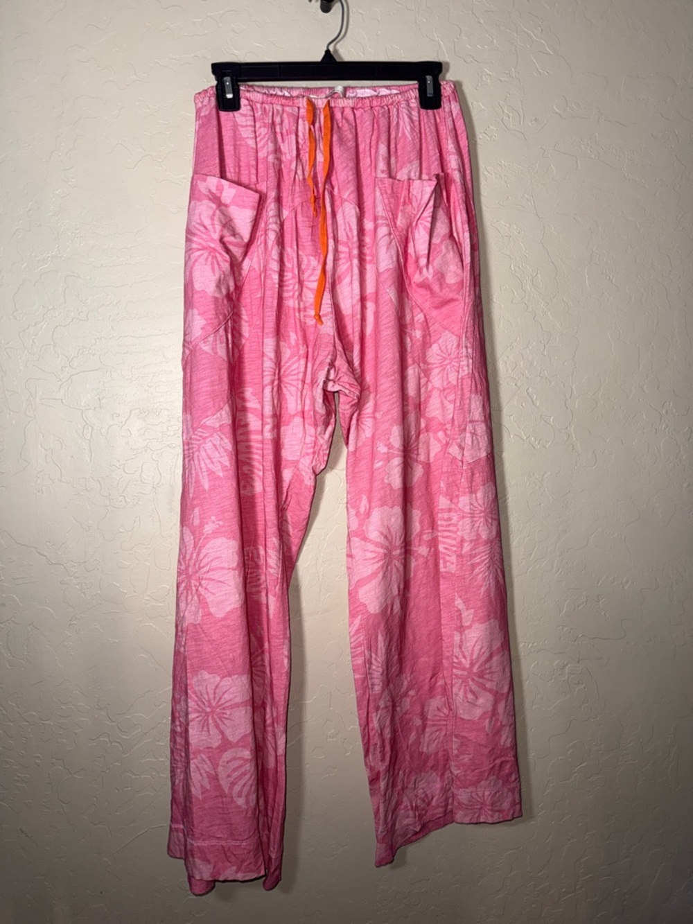 Dolkii made with aloha Hawaii floral tropical print wide leg pants size M/L